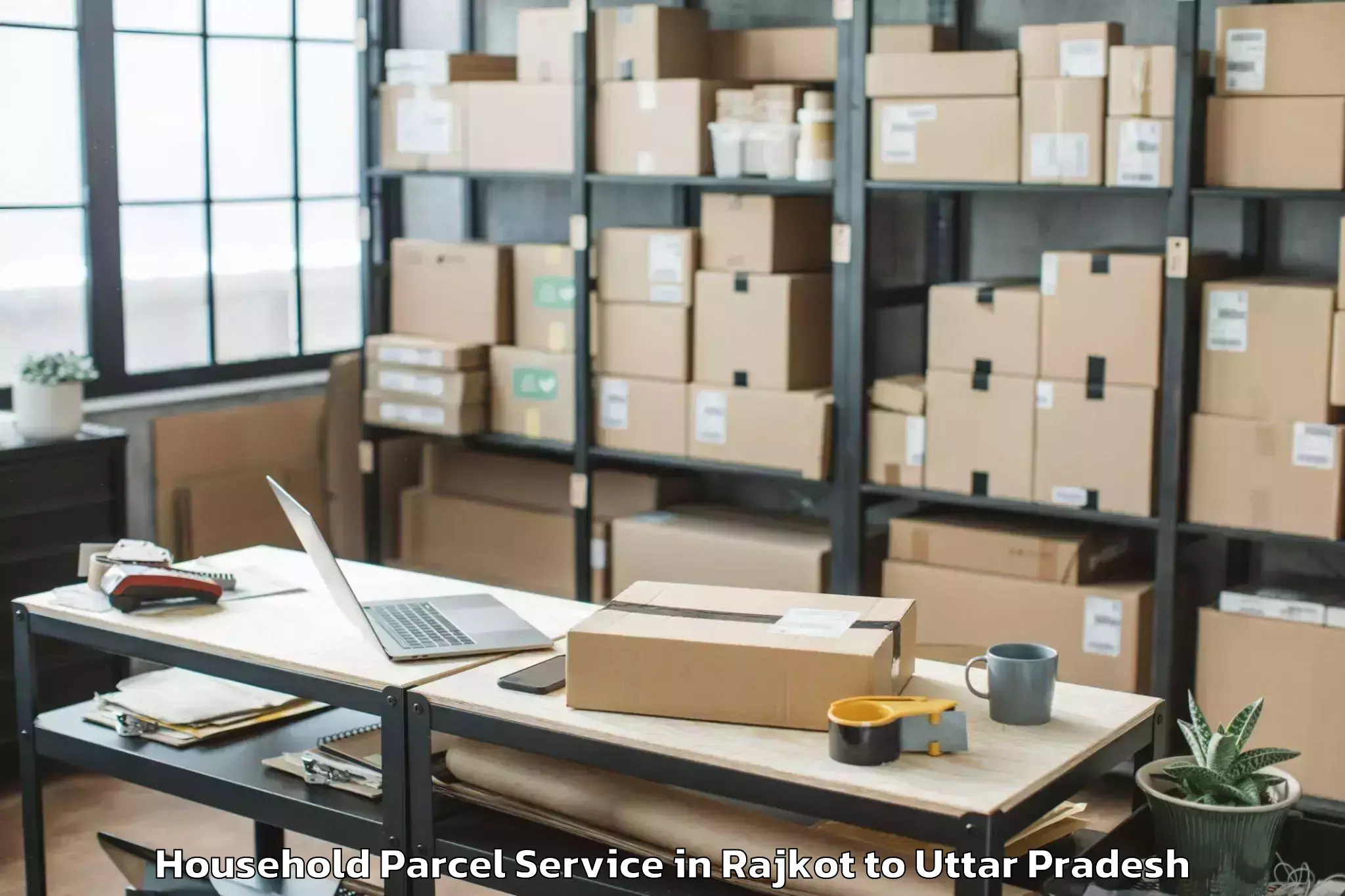 Book Rajkot to Sardhana Household Parcel Online